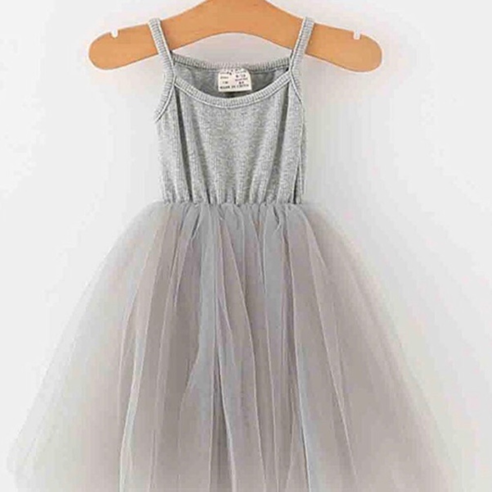 🦋New Soft Gray Ballerina Tutu Princess Dress🦋